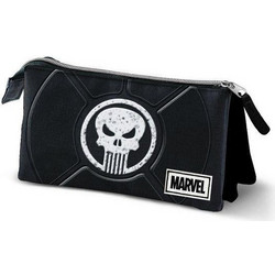 Karactermania Marvel Punisher Triple Κασετίνα με 3 Θήκες Μαύρη 39229