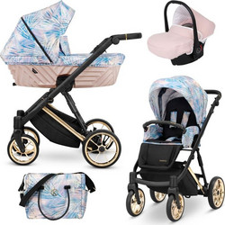 Kunert Ivento Gold Καρότσι Μωρού 3 σε 1 Pastel Grass Black Frame