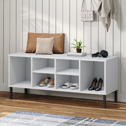vidaXL Oslo Παπουτσοθήκη Ξύλινη Λευκή Μ106xΠ35xΥ45cm 350996
