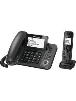 Panasonic KX-TGF310 Ασύρματο Τηλέφωνο Σετ Duo με Ανοιχτή Ακρόαση Μαύρο