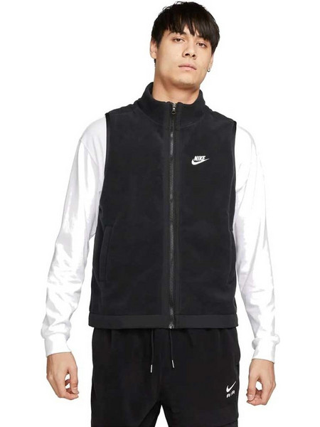 Nike Club Vest Ανδρική Ζακέτα Fleece με Φερμουάρ Μαύρη DQ4898-010