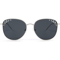 Snob SN120M Silver Γυναικεία Γυαλιά Ηλίου Στρογγυλά Μεταλλικά Ασημί με Μαύρο Polarized Φακό