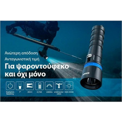 XTAR Φακός Κατάδυσης LED με Φωτεινότητα 1000lm για Βάθος έως 250m DS1 Full SetΚωδικός: 20827