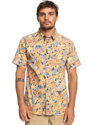 Quiksilver Ανδρικό Πουκάμισο Βαμβακερό Φλοράλ Κοντομάνικο Κανονική Γραμμή Πολύχρωμο EQYWT04466-KRD6