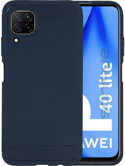 Sonique Carbon Brushed Θήκη Σιλικόνης Huawei P40 Lite Blue