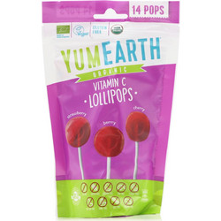 YumEarth Πολυβιταμινούχα Γλειφιτζούρια Βιταμίνη C με Φρούτα 14τμχ