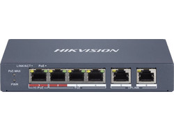 Hikvision DS-3E1106HP-EI Managed L2 Switch με 4 Θύρες Ethernet 100Mbps