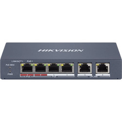 Hikvision DS-3E1106HP-EI Managed L2 Switch με 4 Θύρες Ethernet 100Mbps