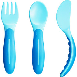 Mam Baby's Cutlery Σετ Βρεφικά Μαχαιροπίρουνα 6m+ Μπλε 3τμχ