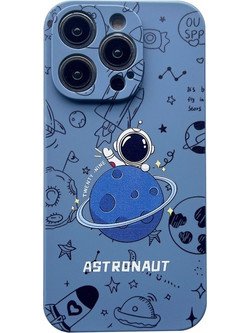 Liquid Silicone Θήκη iPhone 12 6.1 - Blue Astronaut
