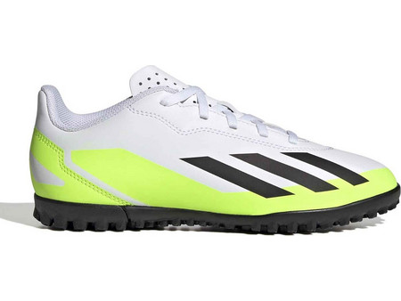 Adidas Performance X Crazyfast 4 TF IE4066 Παιδικά Ποδοσφαιρικά Παπούτσια με Σχάρα Λευκά Πράσινα