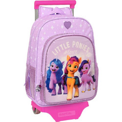 Safta Little Ponies Σχολική Τσάντα Τρόλεϊ Δημοτικού Μωβ 612235020