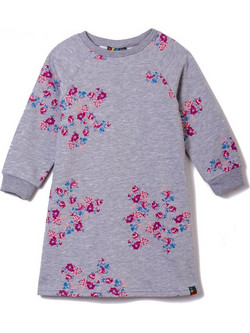 AKO Παιδικό Φόρεμα Floral Γκρι 3255161-01