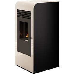 Eva Calor Giada White Σόμπα Pellet Αερόθερμη 9.5kW