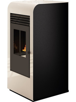 Eva Calor Giada White Σόμπα Pellet Αερόθερμη 9.5kW