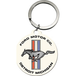 Nostalgic Μπρελοκ στρόγγυλο Ford Mustang - Horse & Stripes Logo