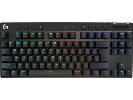 Logitech G Pro X TKL Ασύρματο Μηχανικό Gaming Πληκτρολόγιο TenKeyLess RGB Black