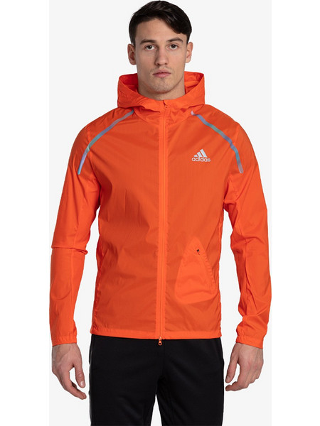 Adidas Marathon Αθλητικό Ανδρικό Μπουφάν Χειμωνιάτικο Αντιανεμικό Πορτοκαλί HL6508