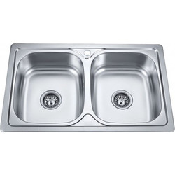 Inter Ceramic Ένθετος Νεροχύτης Inox Λείος (Σατινέ) 80x50cm ICK8050S