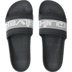 Quiksilver Rivi Wordmark Ανδρικές Παντόφλες Καλοκαιρινές Αντιολισθητικές Κολυμβητηρίου Μαύρες AQYL101221-KVJ3