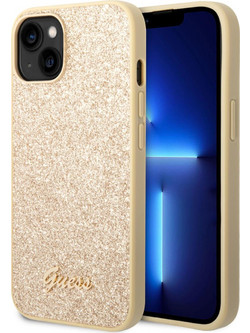 Guess Script Back Cover Glitter Gold (iPhone 14 Plus)