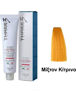 Faipa Three Color Κίτρινο Μόνιμη Βαφή Μαλλιών 120ml