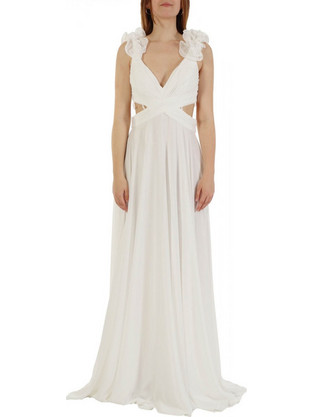 Allure Maxi Καλοκαιρινό Φόρεμα για Γάμο / Βάπτιση Λευκό A4171