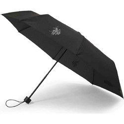 U.S. POLO MAIN STREET MINI UMBRELLA ΧΕΙΡΟΚΙΝΗΤΗ POLYESTER PONGEE AIUOJ2309UP3000, ΜΑΥΡΟ, UNISEX