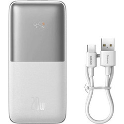 Baseus Bipow Pro Power Bank 10000mAh 20W με 2 Θύρες USB-A & Θύρα USB-C White