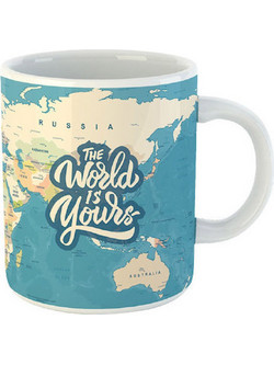 Κούπα κεραμική Total gift Blue Map 295ml (XL1850)