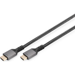 Digitus Καλώδιο HDMI 2.1 HDMI Male to HDMI Male 1m Black DB-330200-020-S