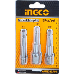 Αντάπτορες για καρυδάκια 1/4"-3/8"-1/2" Σετ 3 τεμ. AMN365A01 INGCO