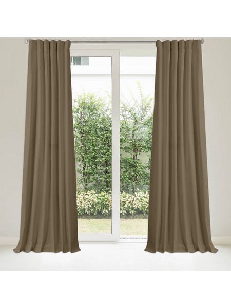 Palatex Κουρτίνα Συσκότισης με Τρέσα 140x270 Dora Coffee