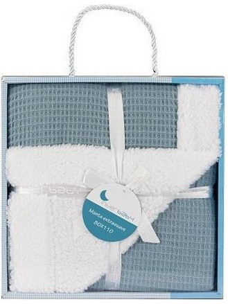 Interbaby Bee Nest Lamb Κουβέρτα Αγκαλιάς Πικέ 80x110 Μπλε