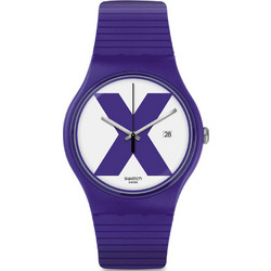 Swatch XX-Rated Γυναικείο Ρολόι με Μωβ Καουτσούκ Λουράκι SUOV401