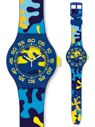 Swatch Out In The Wild Ανδρικό Ρολόι με Μπλε Καουτσούκ Λουράκι SUUN101