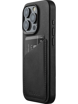 MUJJO Full Leather Wallet Case - Δερμάτινη Θήκη-Πορτοφόλι MagSafe - Apple iPhone 15 Pro - Black (MUJJO-CL-040-BK)