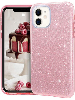 Θήκη iPhone 12 / 12 Pro Forcell Glitter Shine Cover Hard Case -Ροζ