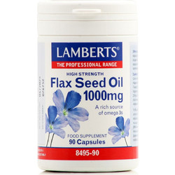 Lamberts Flax Seed Oil Έλαιο Λιναρόσπορου 1000mg 90 Κάψουλες