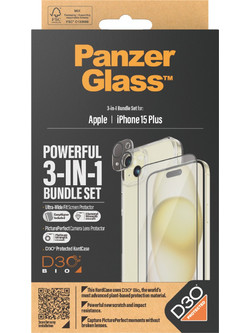 PanzerGlass - Apple Iphone 15 Plus 6,7 Ultra Wide Fit Bundle AND Picture Perfect AND Hardcase with D30 - Electronics