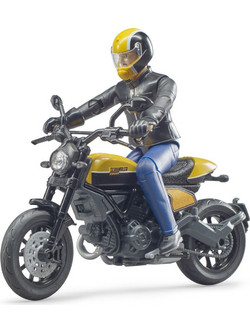 Bruder Μηχανή Scrambler Ducati Με Αναβάτη Σετ Φιγούρες Δράσης για 4+ Ετών BR063053
