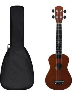 vidaXL 70150 Soprano Dark Wood with Case