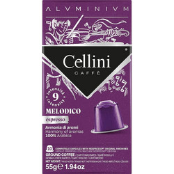 Cellini Κάψουλες Espresso Melodico Συμβατές με Μηχανή Nespresso 10τμχ