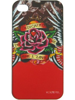VOLTE-TEL ΘΗΚΗ IPHONE 4G/4S FACEPLATE HARD V022 PINK-SILVER