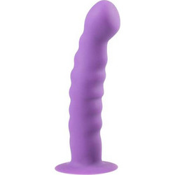 EasyToys Silicone Dildo με Βεντούζα 14.2cm Μωβ