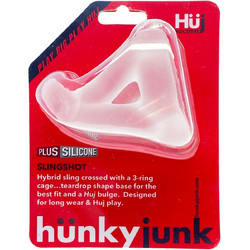 Hunkyjunk Slingshot 3 Teardrop Ice Ελαστικό Δαχτυλίδι Πέους Σιλικόνης Διαφανές