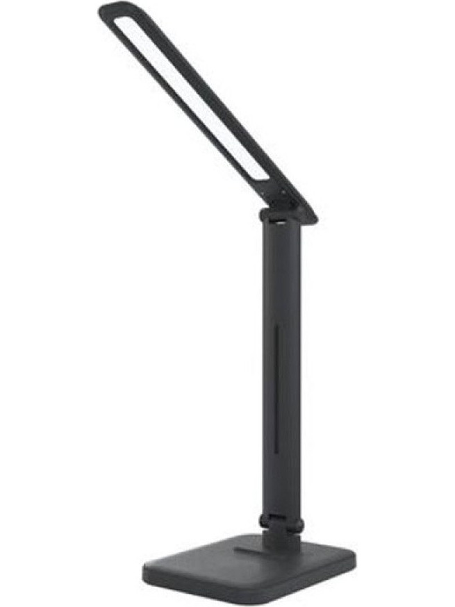 LED φωτιστικό γραφείου CCT μαύρο με ασύρματη φόρτιση κινητού 6W 250Lm IP20 και καλώδιο USB Type-C