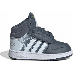 Adidas Hoops 2.0 MID Παιδικά Sneakers Μποτάκια Ανθρακί FW4925