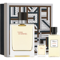 Hermes Terre D'hermes Eau De Toilette 100ml + Miniature 5ml + Body Shower Gel 40ml