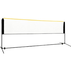 vidaXL Φιλέ Μπάντμιντον Ρυθμιζόμενο 400 x 103 x 94-158 εκ. Μεταλλικό